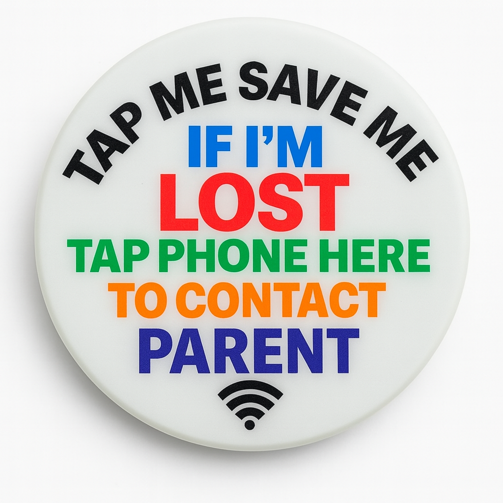 TapMeSaveMe NFC Emergency Child Safety Pin